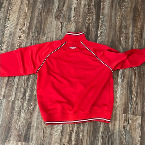 Umbro Red Track Jacket with Black and White Accents - Picture 2 of 3
